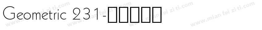 Geometric 231字体转换